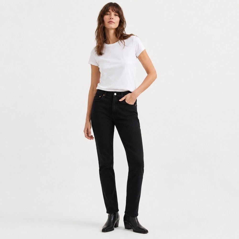 Buck Mason Jeans Women 27 Black Slim Straight High Rise Minimalist Quiet Luxury
